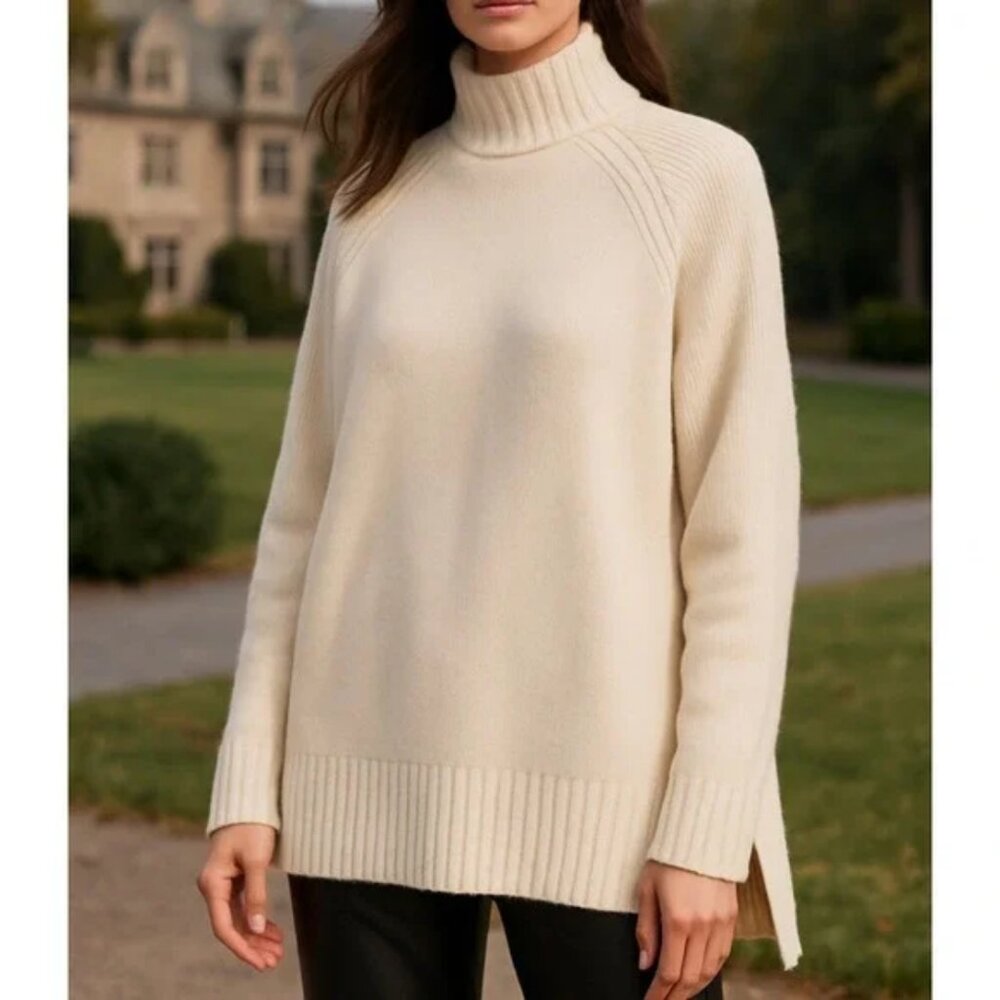 Polo Ralph Lauren Ribbed Wool Cashmere Turtleneck Sweater